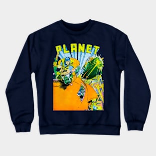 Planet Battle with Aliens Crewneck Sweatshirt